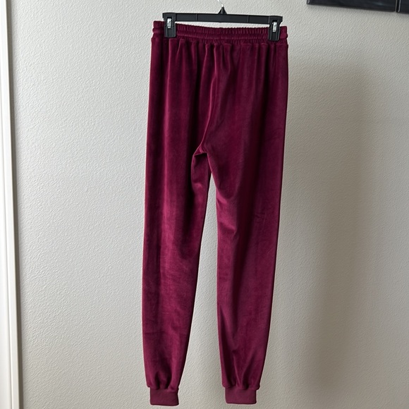 Amazon Women's Purple Velour Drawstring Waist Jogger Sweatpants Size Small - Picture 3 of 8